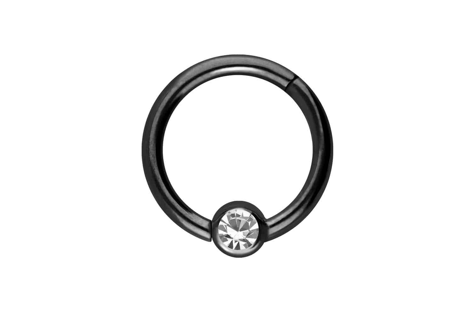 Chirurgenstahl Segmentring Clicker Piercing KRISTALL